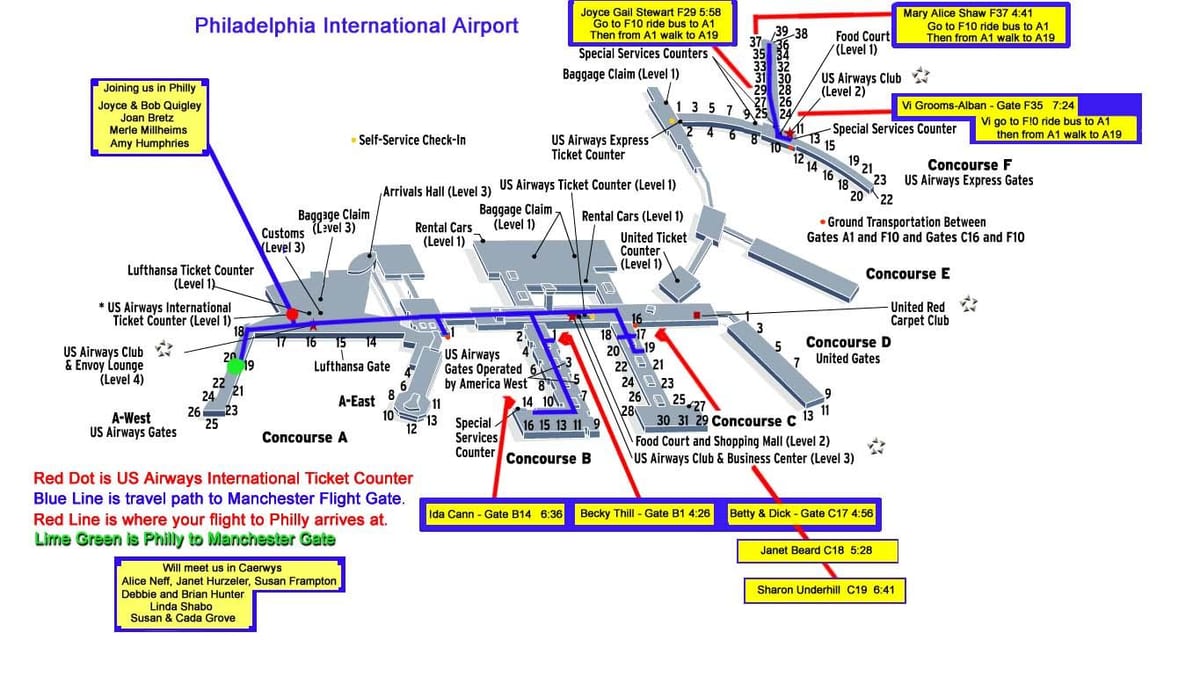 공항 지도 필라델피아