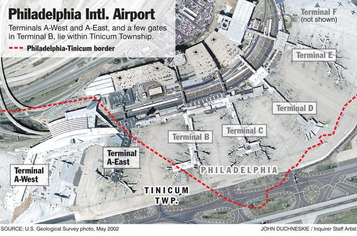 phl 공항 터미널 지도
