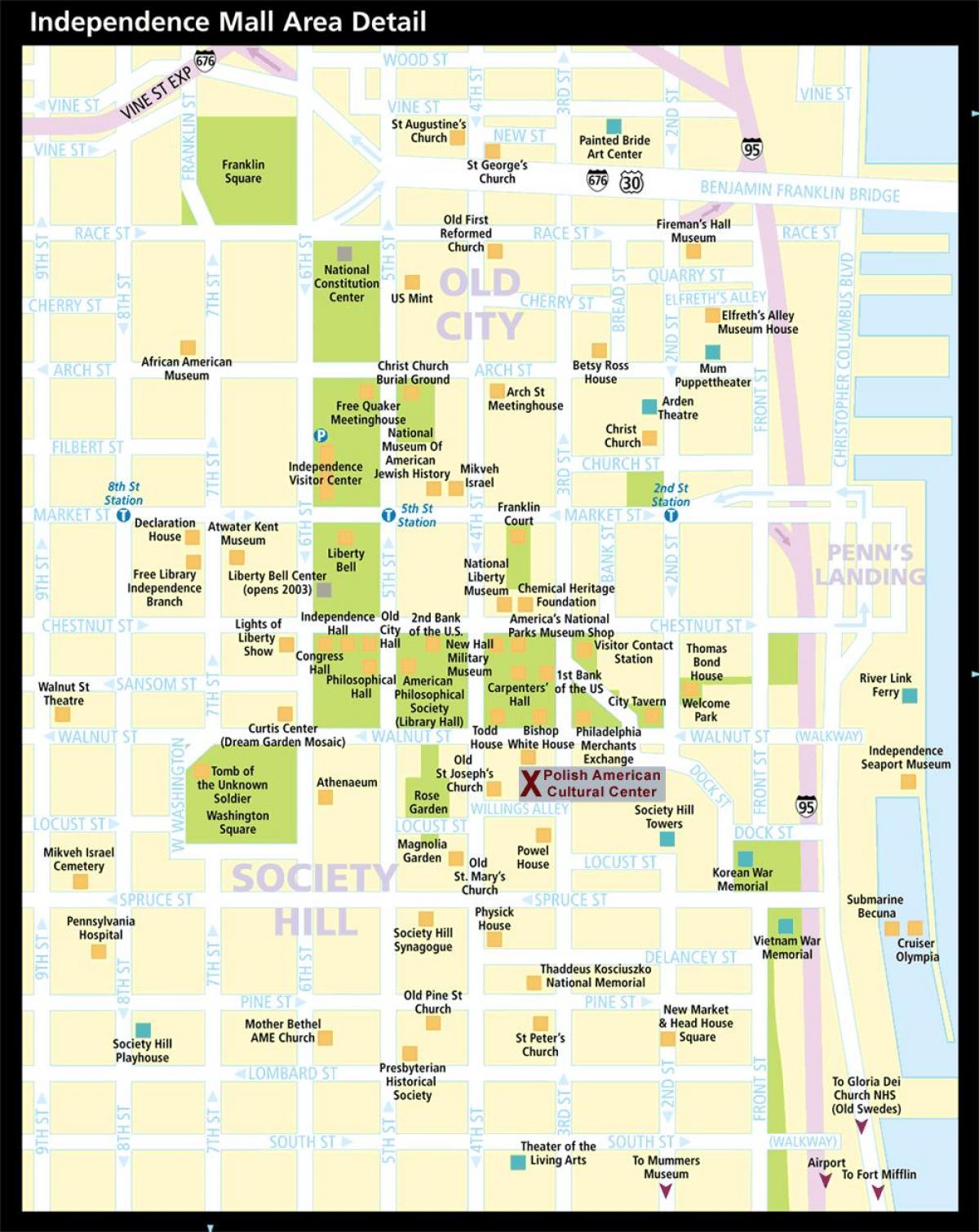 지도의 역사적인 필라델피아