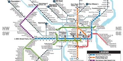 Metro 지도 필라델피아