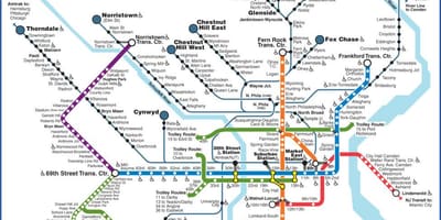 Septa 지도 필라델피아